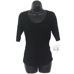 Ruched Scoop Neck Sweater (Ann Taylor)